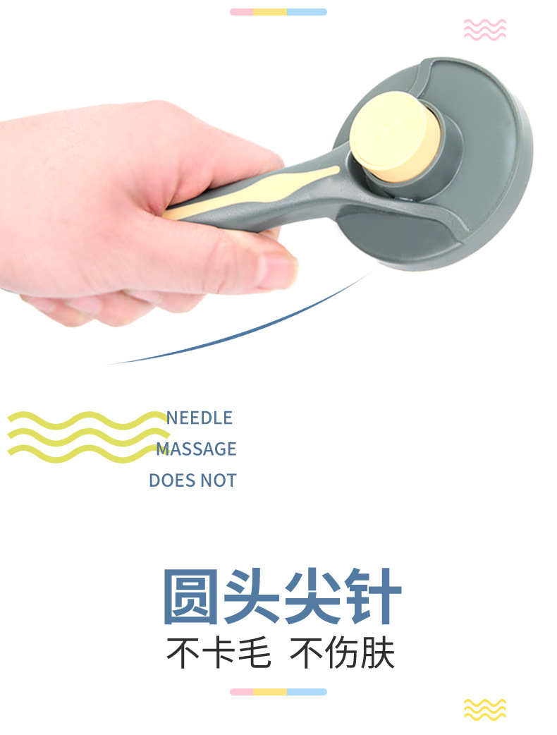 New Product Recommended Pet Automatic Return Hair Comb One-Click Hair Removal Dog Comb Non-Slip Handle Stainless-Steel Needle Cat Brush New Product Recommended Pet Automatic Return Hair Comb One-Click Hair Removal Dog Comb Non-Slip Handle Stainless-Steel Needle Cat Brush