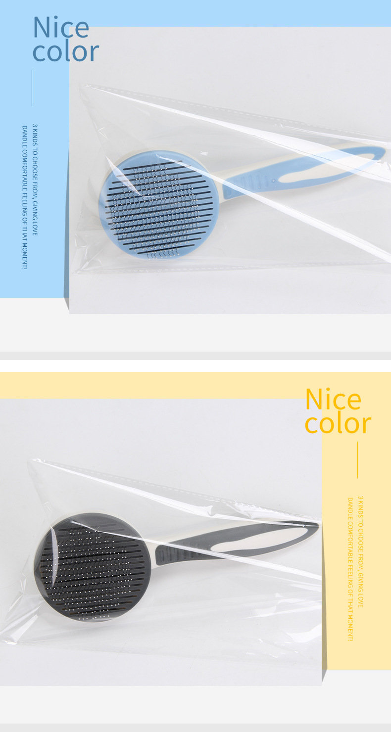 New Product Recommended Pet Automatic Return Hair Comb One-Click Hair Removal Dog Comb Non-Slip Handle Stainless-Steel Needle Cat Brush New Product Recommended Pet Automatic Return Hair Comb One-Click Hair Removal Dog Comb Non-Slip Handle Stainless-Steel Needle Cat Brush