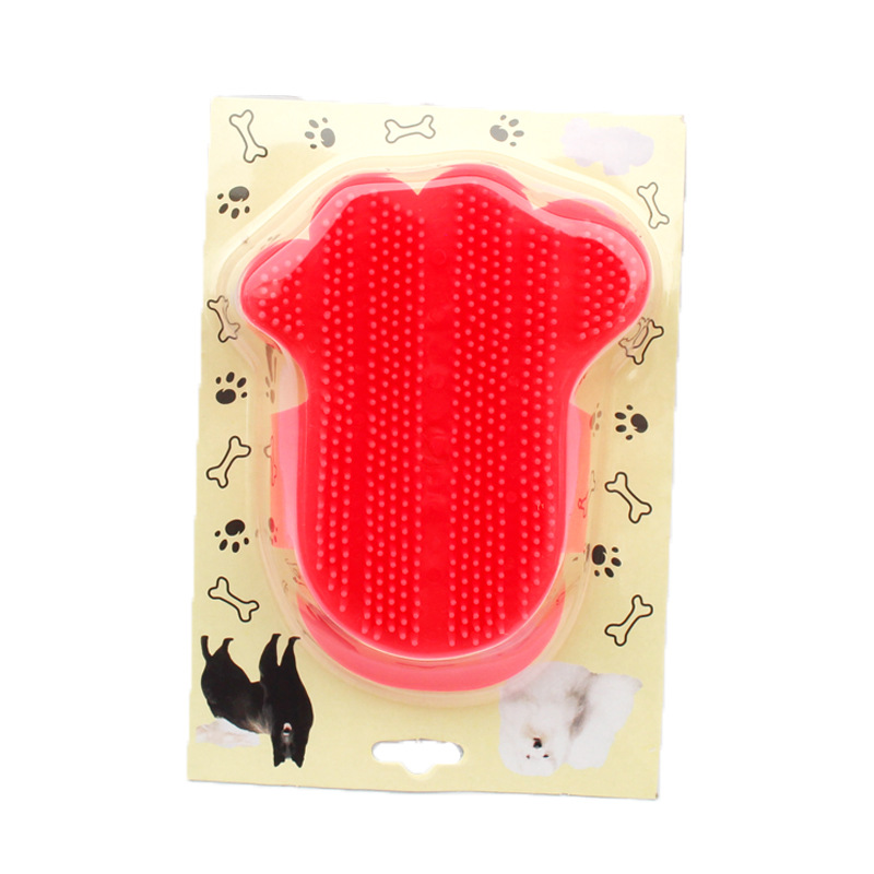 New Pet Shower Brush Dog Foot-Shaped Massage Beauty Comb Dog Brush Golden Retriever Samo Long Hair Available