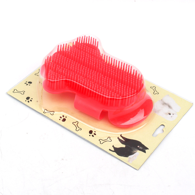 New Pet Shower Brush Dog Foot-Shaped Massage Beauty Comb Dog Brush Golden Retriever Samo Long Hair Available