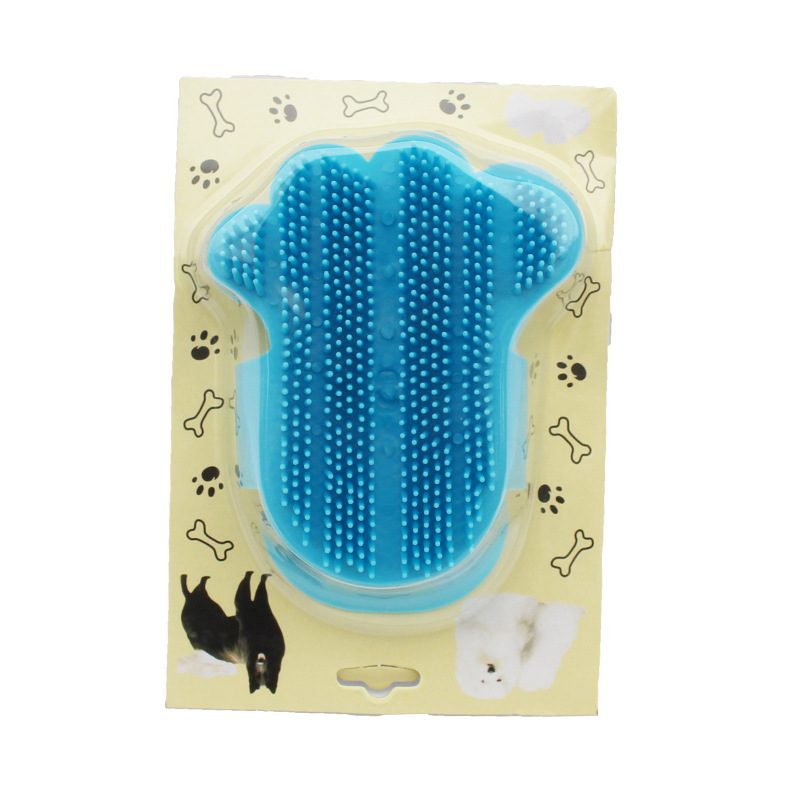 New Pet Shower Brush Dog Foot-Shaped Massage Beauty Comb Dog Brush Golden Retriever Samo Long Hair Available