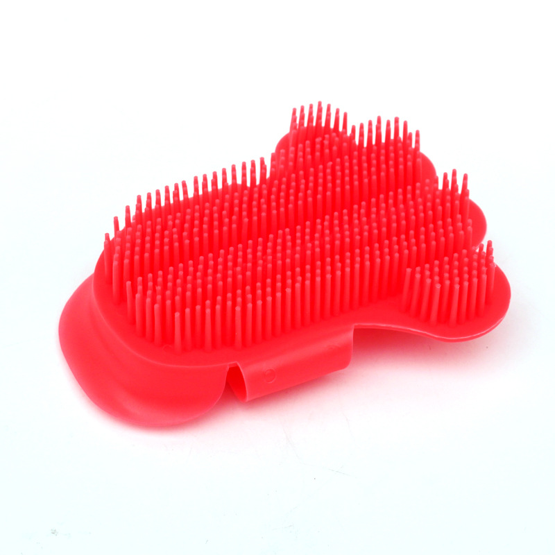 New Pet Shower Brush Dog Foot-Shaped Massage Beauty Comb Dog Brush Golden Retriever Samo Long Hair Available