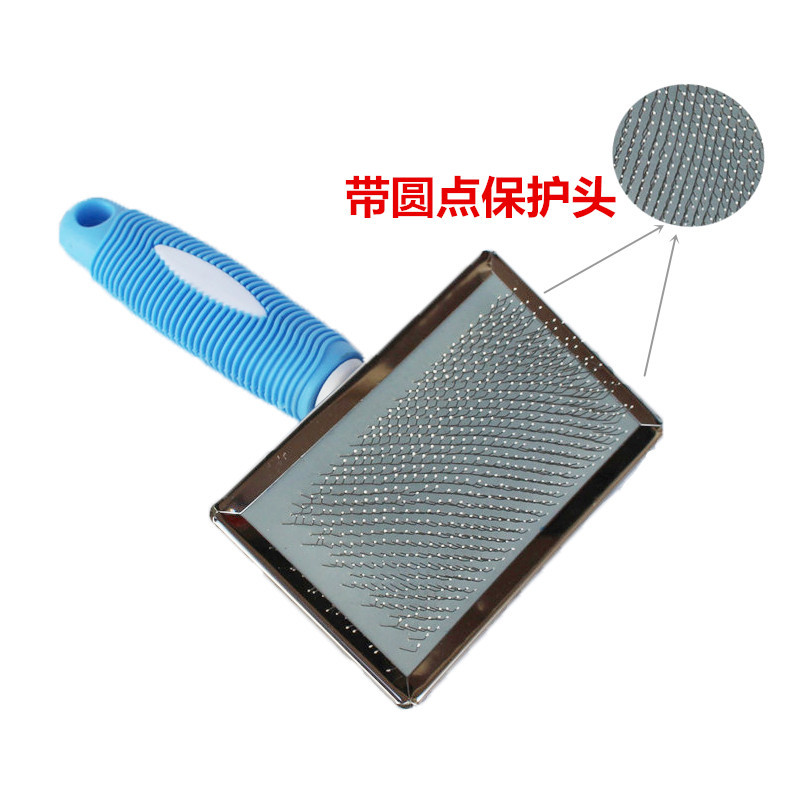 High Quality Pet Comb Soft Rubber Handle Beauty Comb Cat Dog Massage Comb Knot Hair Removal Brush Supplies