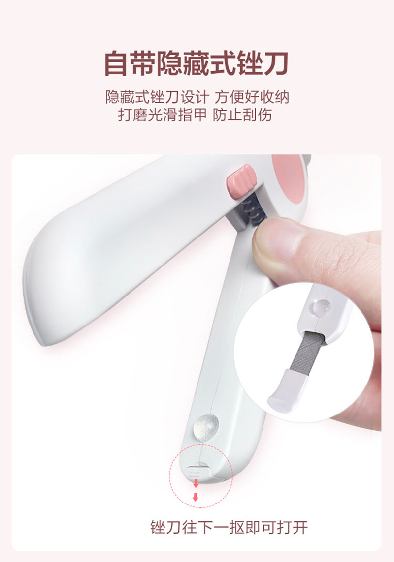 Cat Nail Clippers Nail Grinder Dog Nail Clippers Pet Nail Clipper LED Light Anti-Blood Position Manicure Supplies