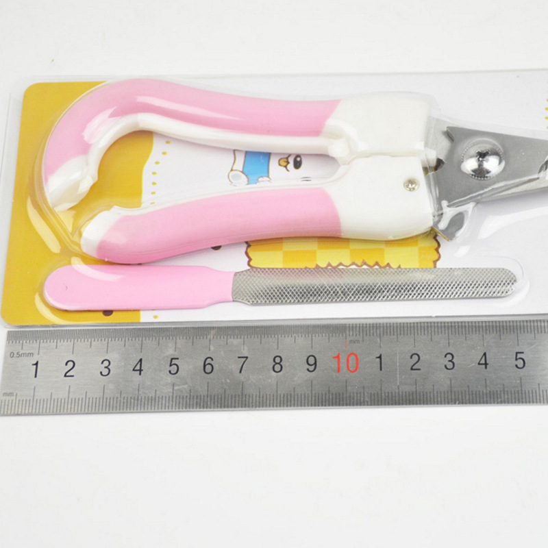 Pet Nail Clipper Crank Cat Nail Clippers Dog Supplies Nail Clippers Two-Piece Set with File in Stock Cross-Border