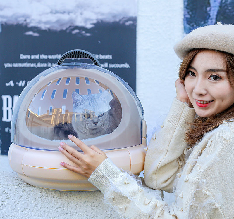 Space Capsule Cat Pet Backpack Transparent Dog Backpack out Breathable and Portable Pet Bag Chest Backpack