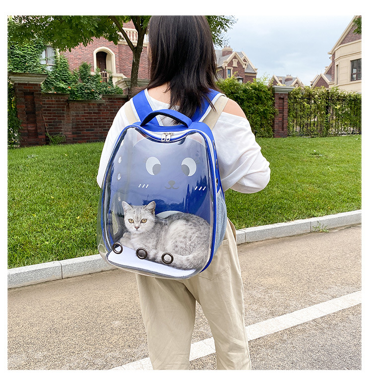 Space Capsule Cat Pet Backpack Transparent Dog Backpack out Breathable and Portable Pet Bag Chest Backpack