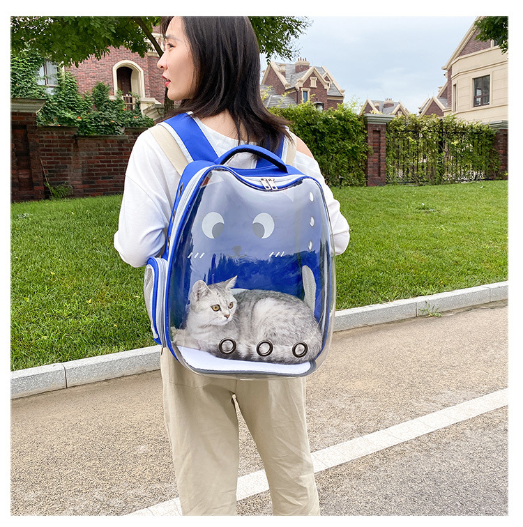 Space Capsule Cat Pet Backpack Transparent Dog Backpack out Breathable and Portable Pet Bag Chest Backpack