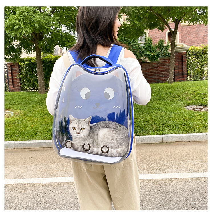 Space Capsule Cat Pet Backpack Transparent Dog Backpack out Breathable and Portable Pet Bag Chest Backpack