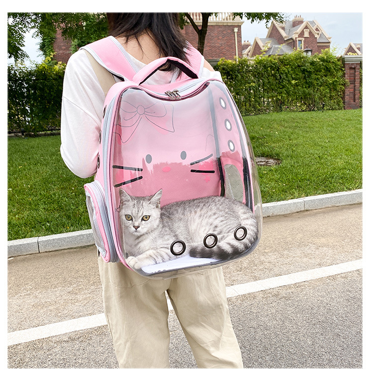 Space Capsule Cat Pet Backpack Transparent Dog Backpack out Breathable and Portable Pet Bag Chest Backpack