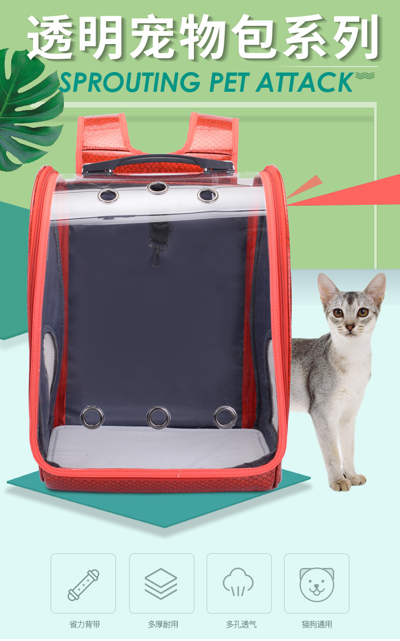 Cross-Border Special for New Pet Trolley Bag Outdoor Portable Dog Bag Transparent Pet Cat Bag Large Capacity Pet Backpack Cross-Border Special for New Pet Trolley Bag Outdoor Portable Dog Bag Transparent Pet Cat Bag Large Capacity Pet Backpack