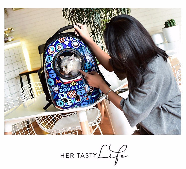 Double Shoulder Breathable Space Capsule Pet Backpack Carry out Transparent Dogs and Cats Backpack Pet Supplies Pet Bag Double Shoulder Breathable Space Capsule Pet Backpack Carry out Transparent Dogs and Cats Backpack Pet Supplies Pet Bag