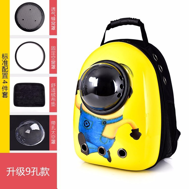 Double Shoulder Breathable Space Capsule Pet Backpack Carry out Transparent Dogs and Cats Backpack Pet Supplies Pet Bag Double Shoulder Breathable Space Capsule Pet Backpack Carry out Transparent Dogs and Cats Backpack Pet Supplies Pet Bag