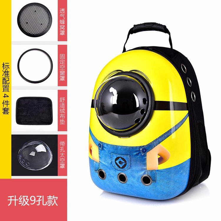 Double Shoulder Breathable Space Capsule Pet Backpack Carry out Transparent Dogs and Cats Backpack Pet Supplies Pet Bag Double Shoulder Breathable Space Capsule Pet Backpack Carry out Transparent Dogs and Cats Backpack Pet Supplies Pet Bag