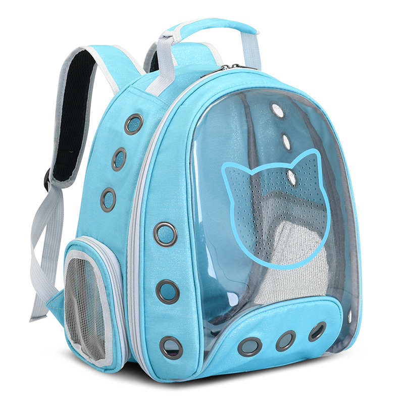 New Pet Bag Pet Backpack Solid Color Cat Bag Transparent Space Bag Outdoor Portable Space Capsule Dog Backpack