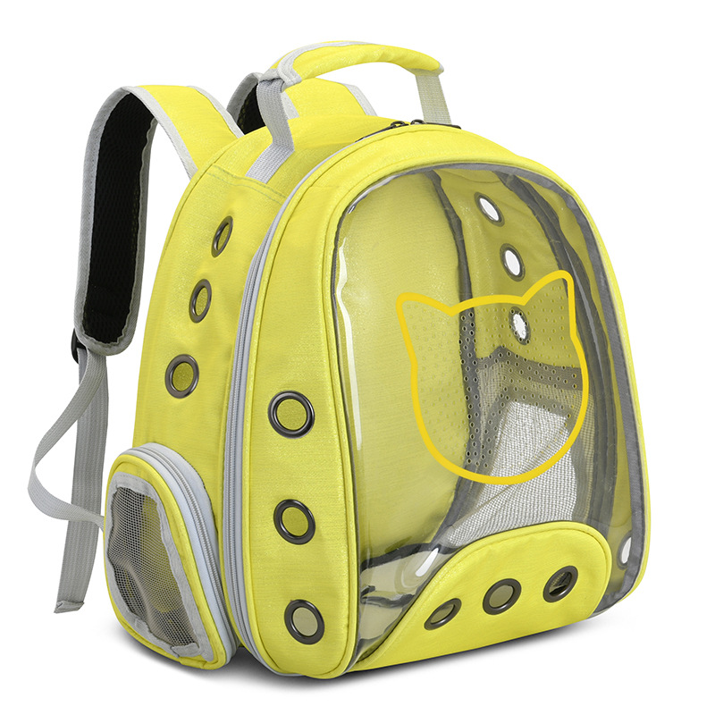 New Pet Bag Pet Backpack Solid Color Cat Bag Transparent Space Bag Outdoor Portable Space Capsule Dog Backpack