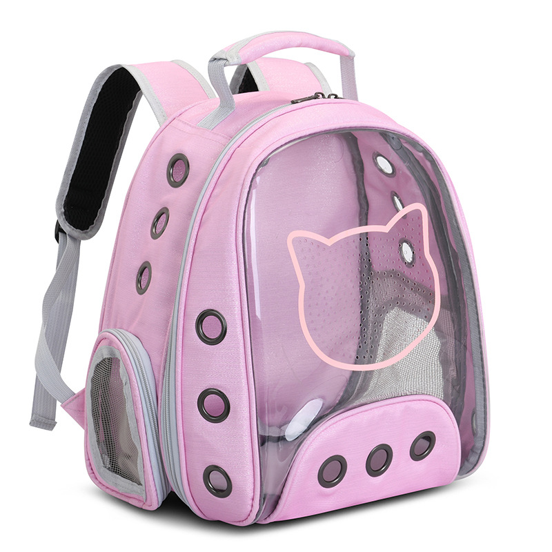 New Pet Bag Pet Backpack Solid Color Cat Bag Transparent Space Bag Outdoor Portable Space Capsule Dog Backpack