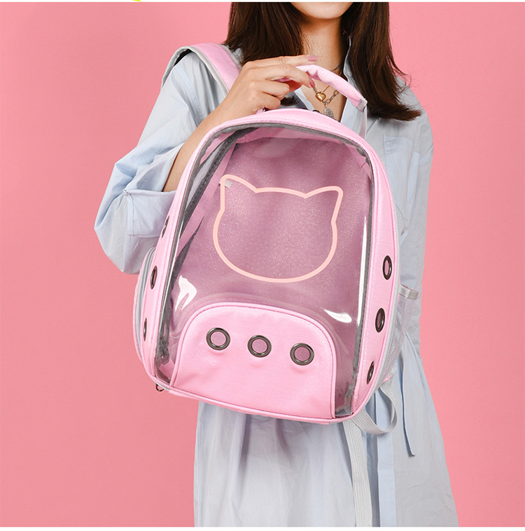 New Pet Bag Pet Backpack Solid Color Cat Bag Transparent Space Bag Outdoor Portable Space Capsule Dog Backpack New Pet Bag Pet Backpack Solid Color Cat Bag Transparent Space Bag Outdoor Portable Space Capsule Dog Backpack