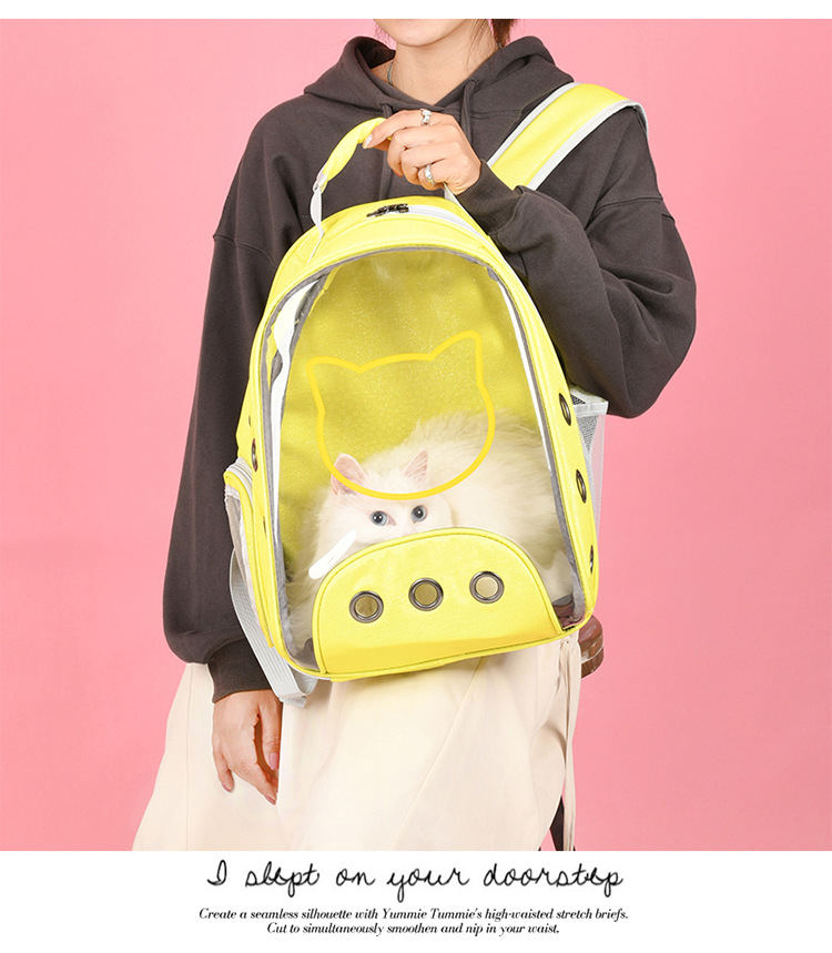 New Pet Bag Pet Backpack Solid Color Cat Bag Transparent Space Bag Outdoor Portable Space Capsule Dog Backpack New Pet Bag Pet Backpack Solid Color Cat Bag Transparent Space Bag Outdoor Portable Space Capsule Dog Backpack