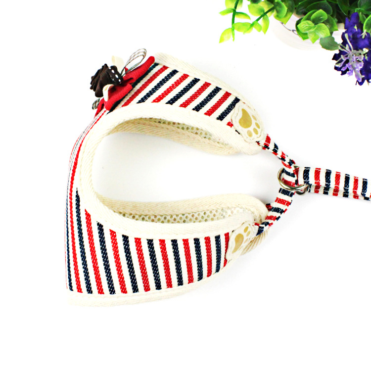 Factory direct sale of new pet chest straps breathable vest - style dog chest and back leash leash walking dog harness