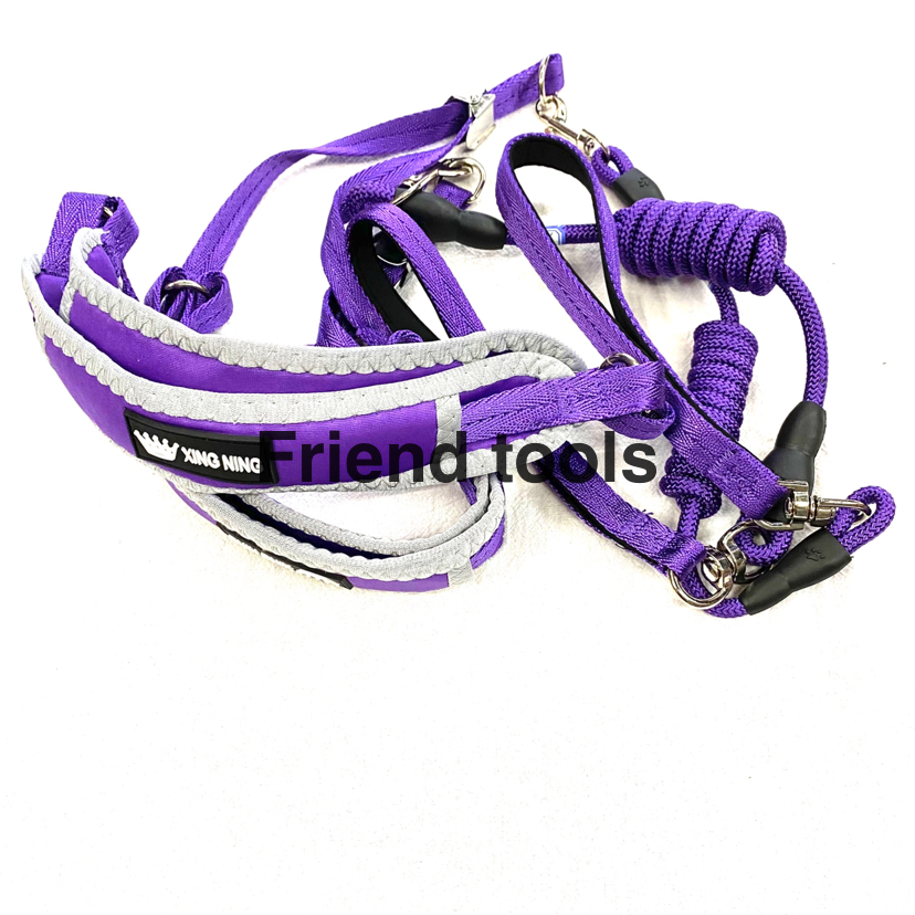 Pet Chain Anti-Pinching Wool Cotton Chest Back Hand Holding Rope 5 Colors Mixed
