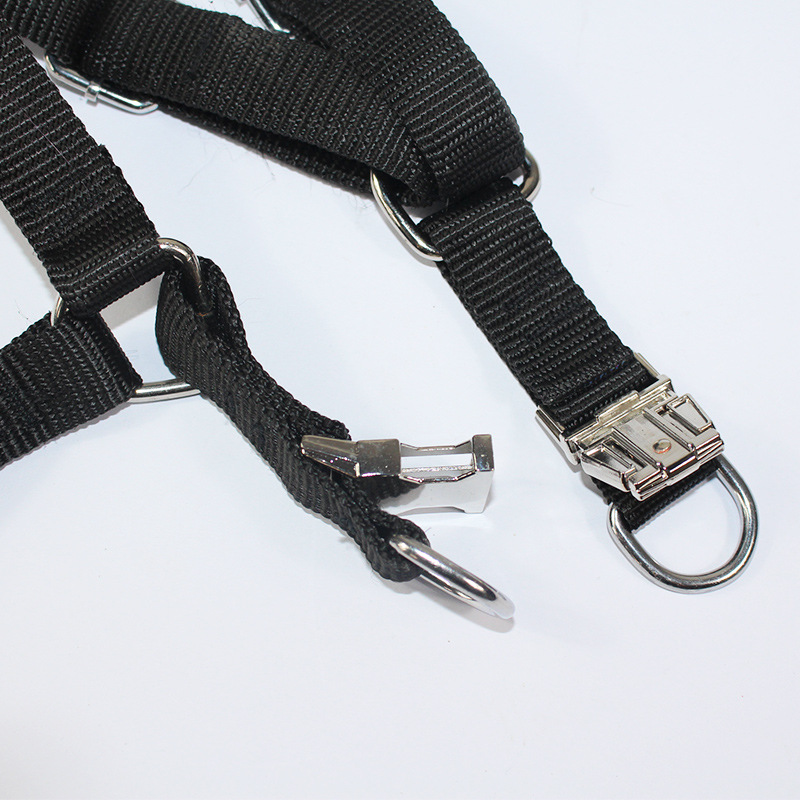 Factory Customized Alloy Back Chest and Back Pet Supplies Large Dog Alloy Buckle Chest Strap Pet Hand Holding Rope Wholesale
