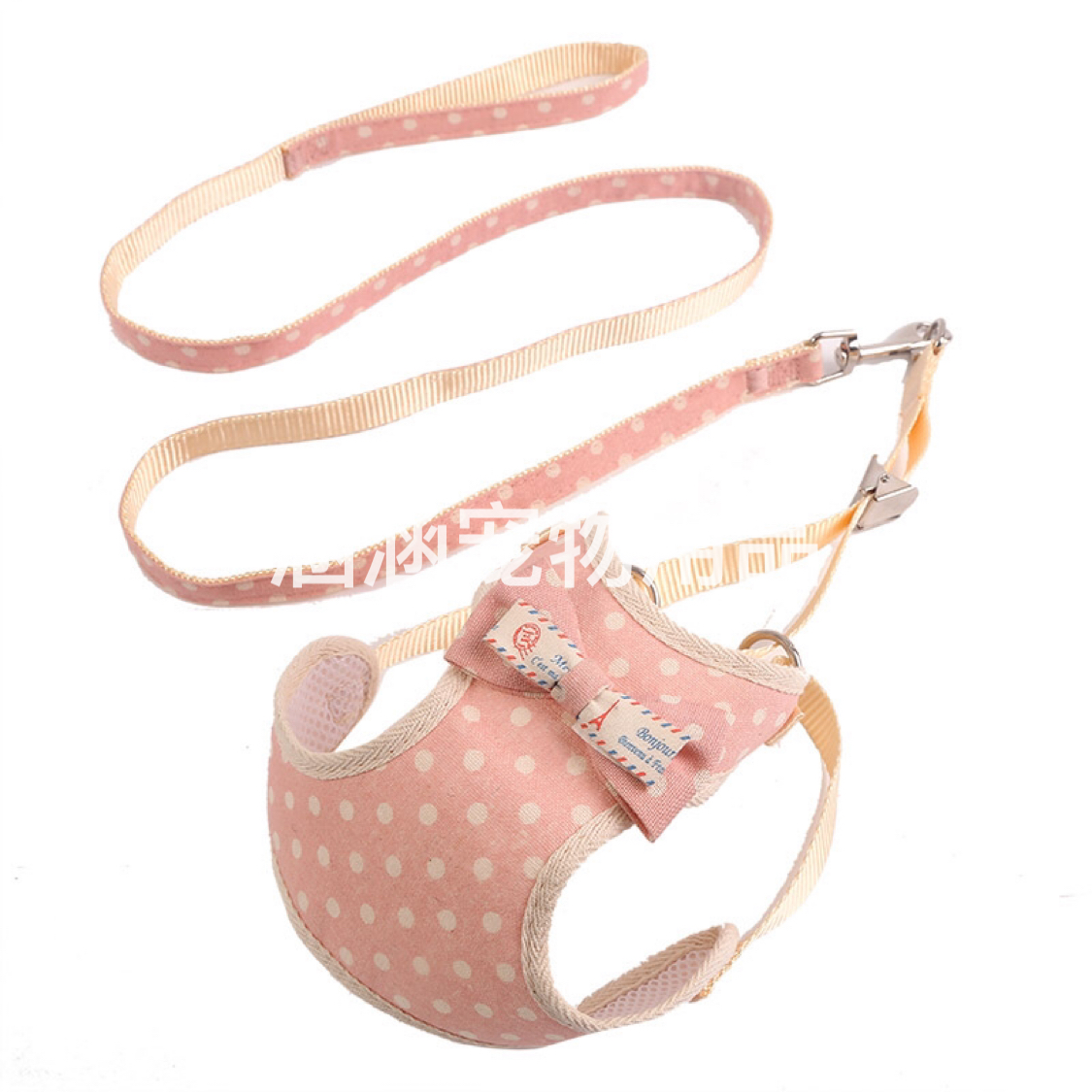 Plaid Chest Strap Pet Hand Holding Rope Dot Dog Vest Hand Holding Rope Mesh Chest Back Dog Leash Cat Rope Wholesale