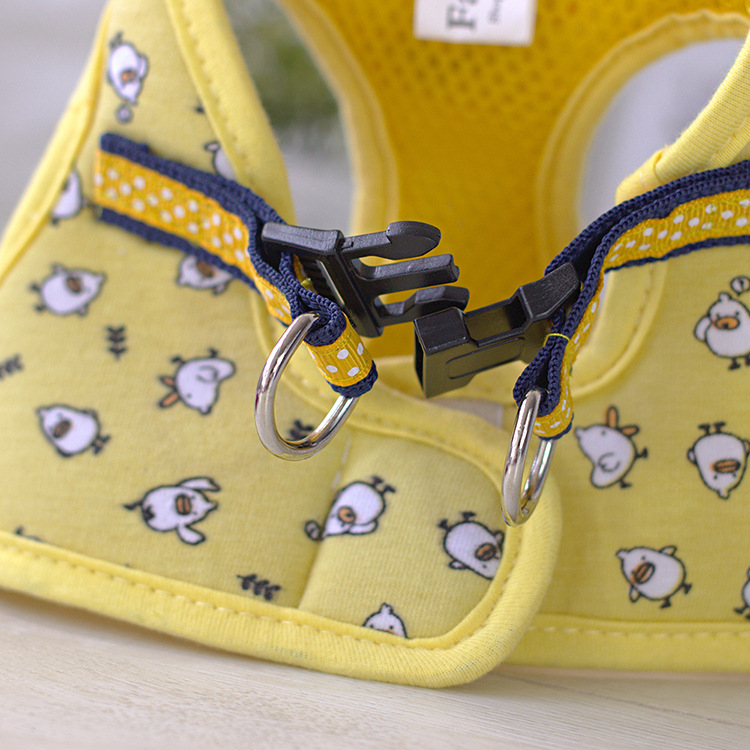 Petstyle Full Printed Cartoon Chest and Back Pet Harness Dog Vest Hand Holding Rope