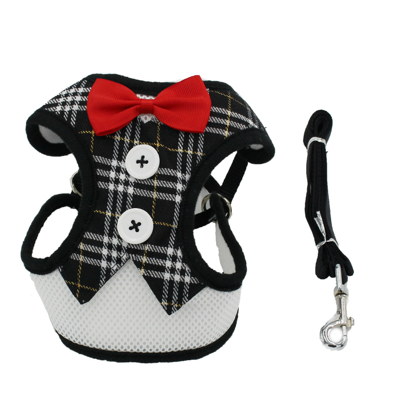 New Dog Hand Holding Rope Pet Bow Dress Mesh Chest Back Suit Bichon Dog Vest Supplies New Dog Hand Holding Rope Pet Bow Dress Mesh Chest Back Suit Bichon Dog Vest Supplies