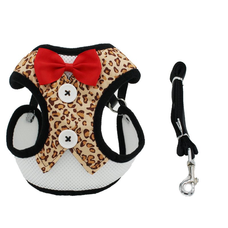 New Dog Hand Holding Rope Pet Bow Dress Mesh Chest Back Suit Bichon Dog Vest Supplies New Dog Hand Holding Rope Pet Bow Dress Mesh Chest Back Suit Bichon Dog Vest Supplies