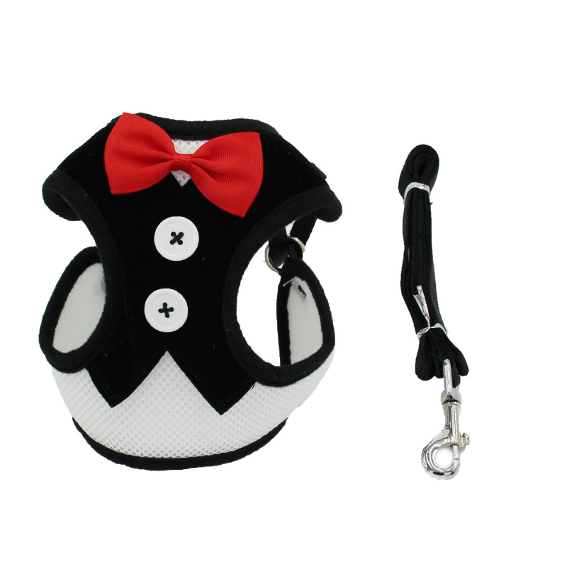 New Dog Hand Holding Rope Pet Bow Dress Mesh Chest Back Suit Bichon Dog Vest Supplies New Dog Hand Holding Rope Pet Bow Dress Mesh Chest Back Suit Bichon Dog Vest Supplies