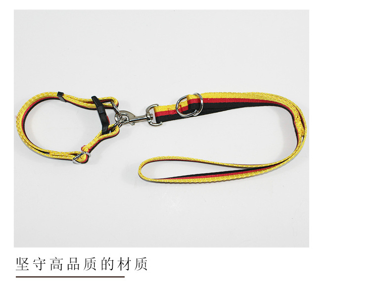 Net Red Medium Large Dog Dog Training Chest Strap Malinois Training Hand Holding Rope Pet's Chest-Back Metal Large Collar