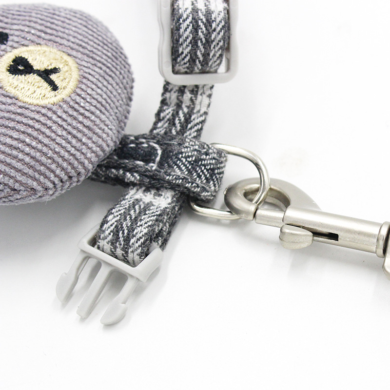 New Cat Pulling Rope I-Shaped Cat Chain Dog Leash Cute Bear Head Pet's Chest-Back Traction Belt Wholesale New Cat Pulling Rope I-Shaped Cat Chain Dog Leash Cute Bear Head Pet's Chest-Back Traction Belt Wholesale