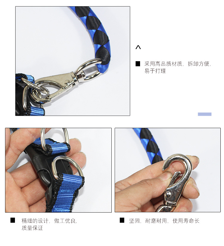 Processing Customized Hand-Woven Pet Traction Belt round Rope Chest Back Dog Hand Holding Rope Walking Dog Processing Customized Hand-Woven Pet Traction Belt round Rope Chest Back Dog Hand Holding Rope Walking Dog