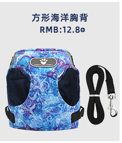 Pet Leash Vest-Style Dog Breast Strap Small and Medium-Sized Dogs Leash Cat Chest Back Currently Available Wholesale Pet Leash Vest-Style Dog Breast Strap Small and Medium-Sized Dogs Leash Cat Chest Back Currently Available Wholesale