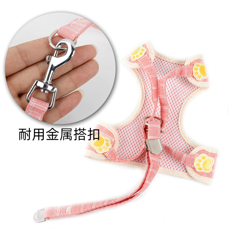 Factory Wholesale Pet Hand Holding Rope Vest Pet Traction Belt Dog Breast Strap Dress Chest Back Dog Supplies
