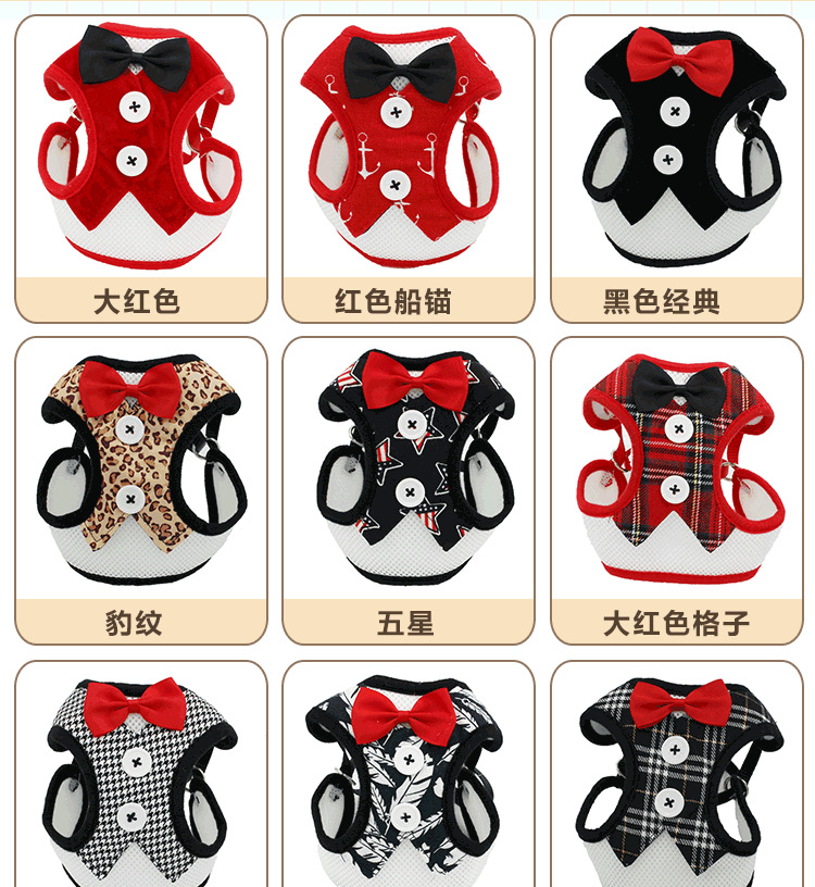 New Dog Hand Holding Rope Pet Bow Dress Chest and Back Leash Set Cat Dog Leash Dog Leash Supplies New Dog Hand Holding Rope Pet Bow Dress Chest and Back Leash Set Cat Dog Leash Dog Leash Supplies