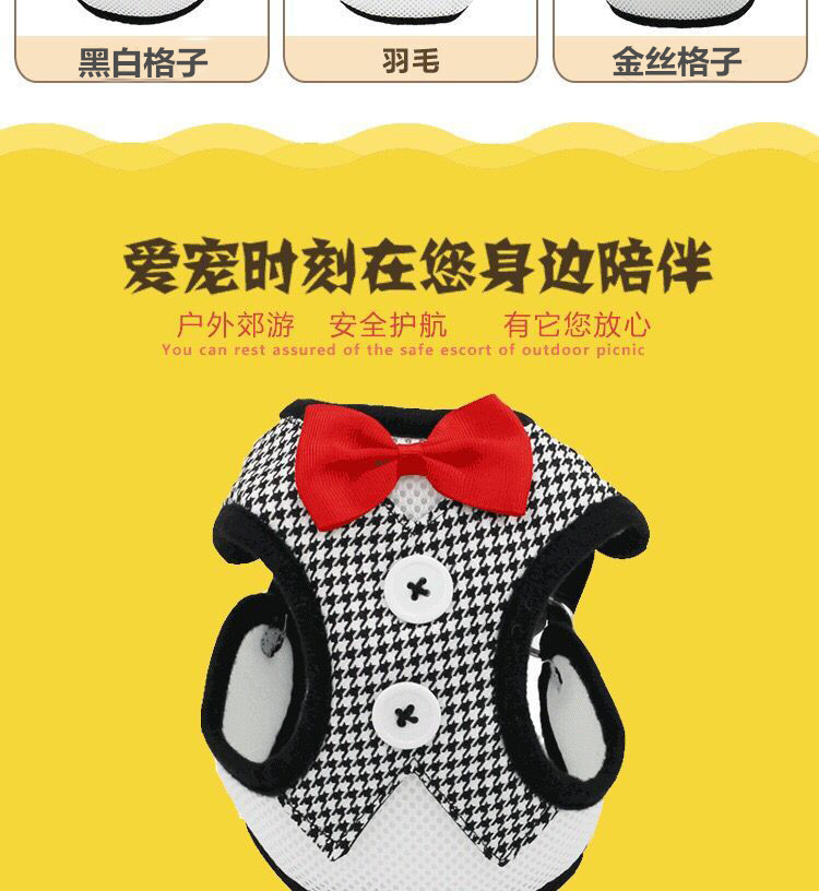New Dog Hand Holding Rope Pet Bow Dress Chest and Back Leash Set Cat Dog Leash Dog Leash Supplies New Dog Hand Holding Rope Pet Bow Dress Chest and Back Leash Set Cat Dog Leash Dog Leash Supplies
