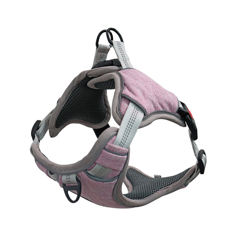 Amazon Hot Pet Outing Chest Back Adjustable Release Buckle Reflective Chest Back Medium Large Dog Comfortable Chest Strap