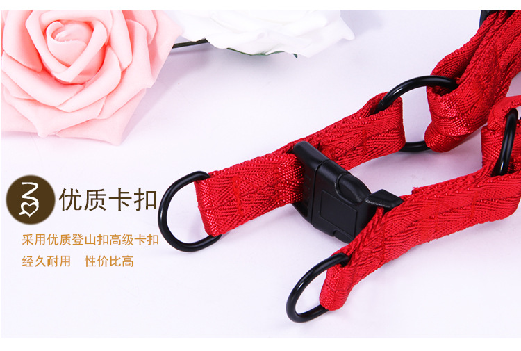 Manufacturer direct selling pet chest back - band traction rope nylon handle round rope climbing chest back cover Manufacturer direct selling pet chest back - band traction rope nylon handle round rope climbing chest back cover
