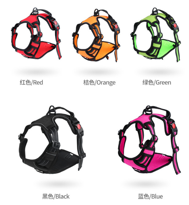 Hot Sale Dog Breast Strap Explosion-Proof Pet Hand Holding Rope Dog Vest Reflective Pet's Chest-Back Factory Direct Sales Hot Sale Dog Breast Strap Explosion-Proof Pet Hand Holding Rope Dog Vest Reflective Pet's Chest-Back Factory Direct Sales