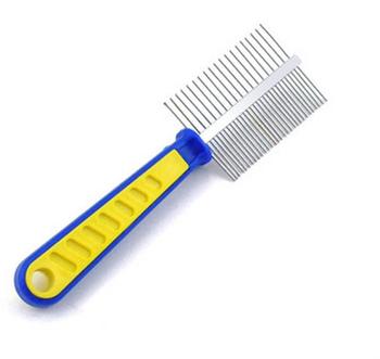 Dog hair comb dog dog grooming dog pet-steel handle pet grooming comb comb comb comb row pet supplies