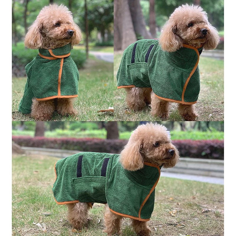 Dog Absorbent Bathrobe Microfiber Pet Bathrobe Clothes Dog Bath Towel Strong Water-Absorbing Bath Quick Drying Clothes Wholesale