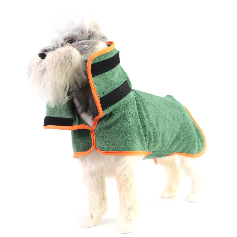 Dog Absorbent Bathrobe Microfiber Pet Bathrobe Clothes Dog Bath Towel Strong Water-Absorbing Bath Quick Drying Clothes Wholesale