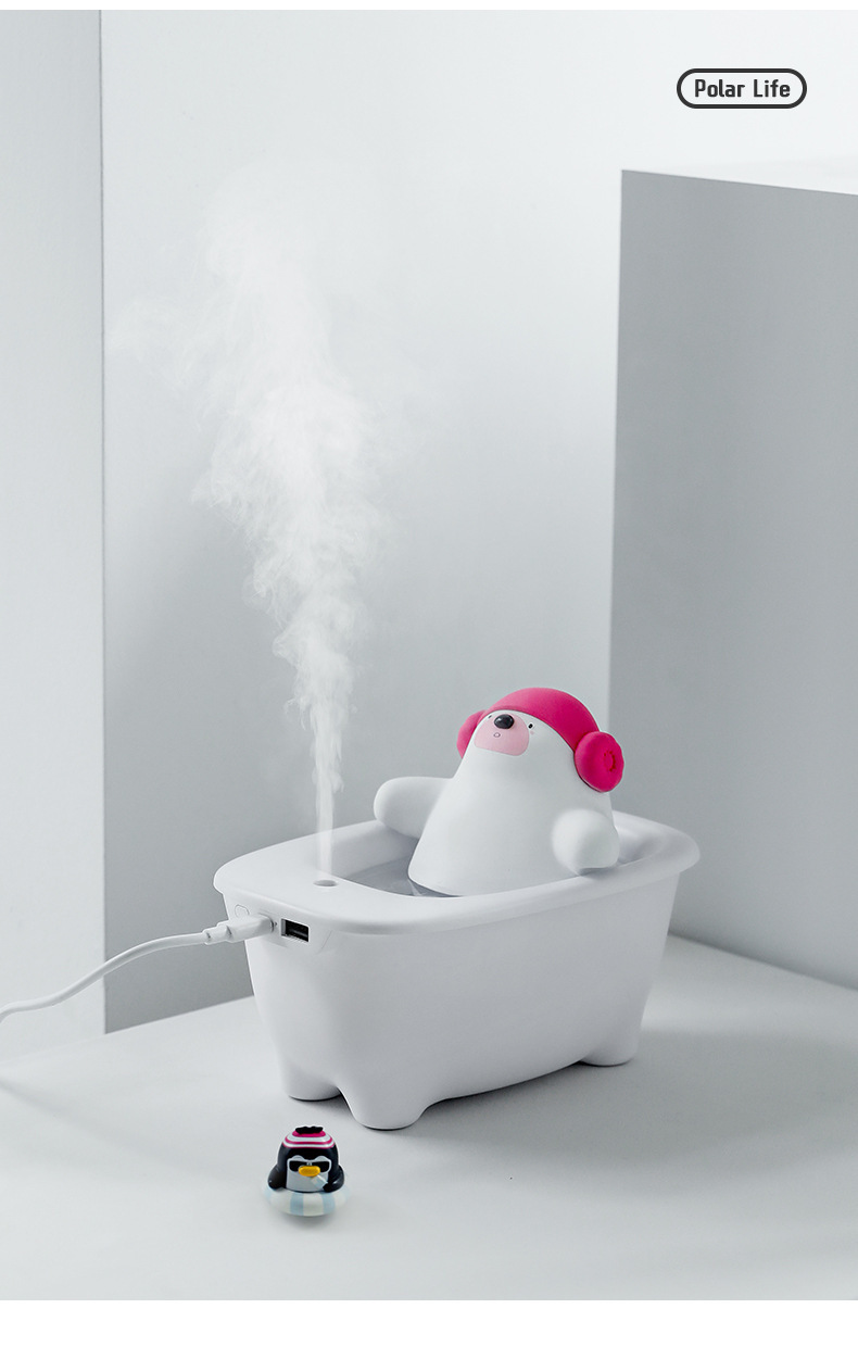 2021 New Polar Species Adorable Pet Hot USB Home Office Bathtub Bath Bear Humidifier