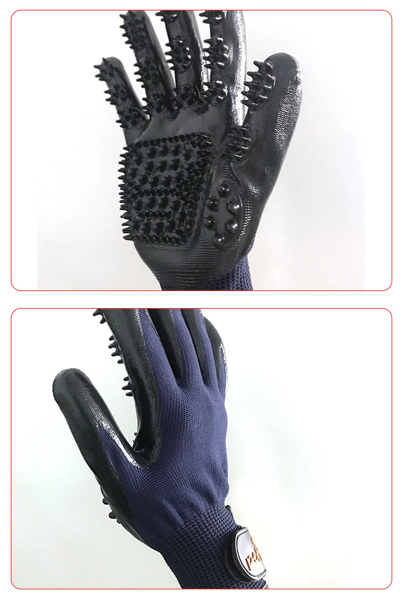 Pet Supplies Pet Gloves Comb Hair Removal Beauty Gloves Dogs and Cats Bath Massage Rubber Horse Washing Gloves