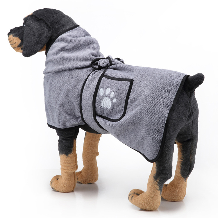 Amazon Hot Strong Absorbent Dog Towel Cat Shower Bath Towel Bathrobe Blanket Dual-Purpose Pet Supplies