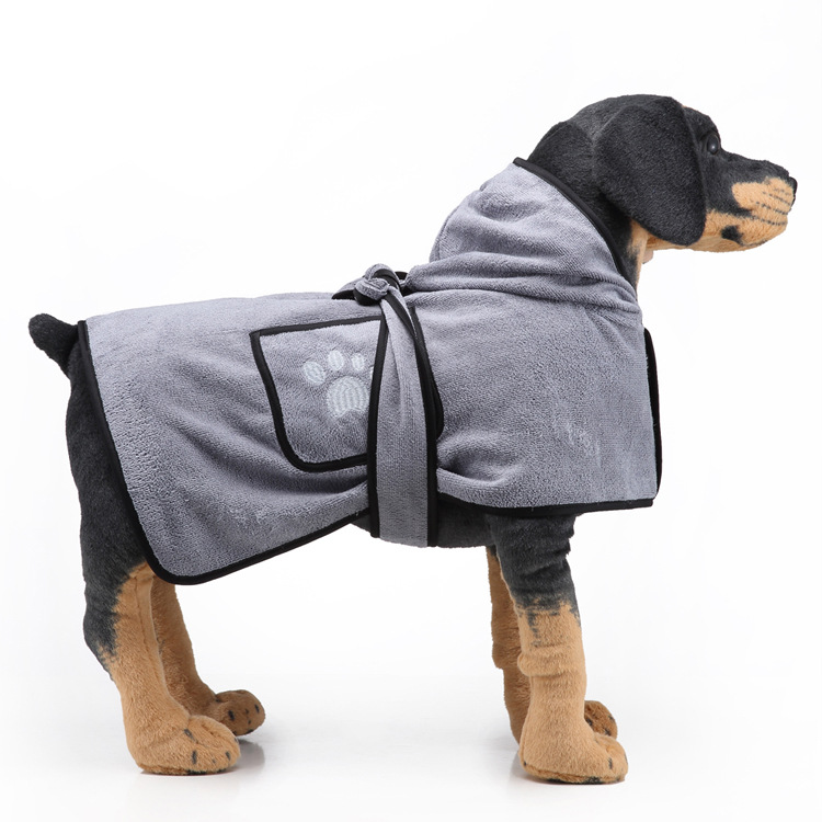 Amazon Hot Strong Absorbent Dog Towel Cat Shower Bath Towel Bathrobe Blanket Dual-Purpose Pet Supplies