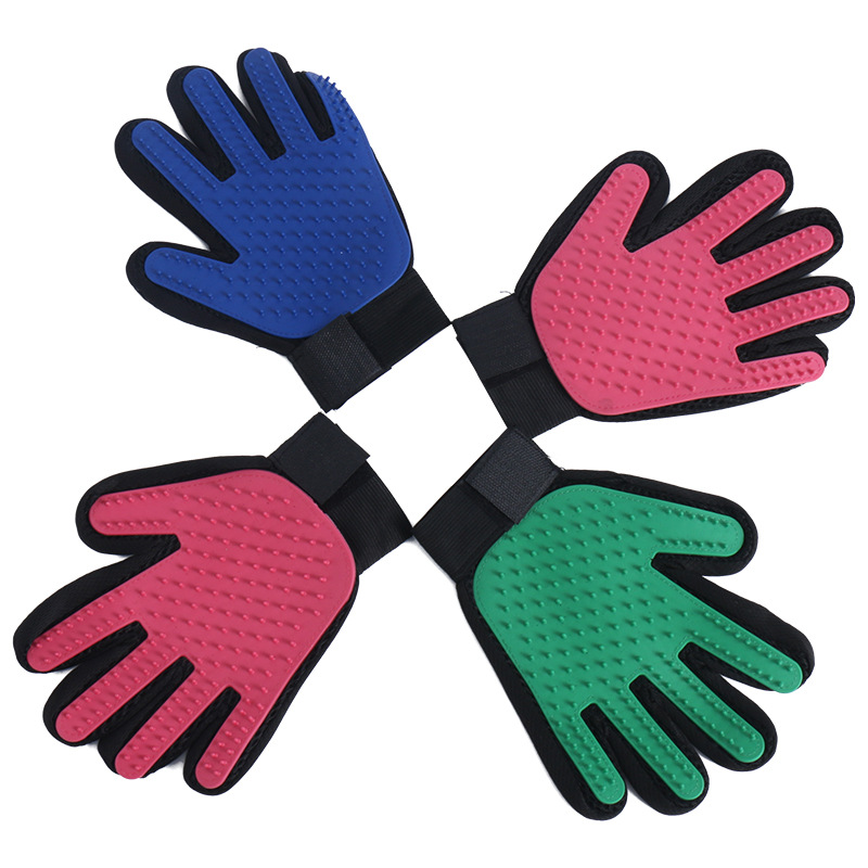 Pet Cleaning Gloves Roll Dogs and Cats Hair Removal Gloves Beauty Hair Removal Gloves Bath Massage Pet Brushing Gloves