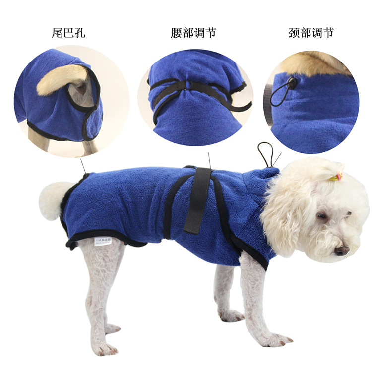 Pet It Amazon Hot Selling Absorbent Pet Bathrobe 365G Microfiber Big Dog Bath Bathrobe Thickening Currently Available